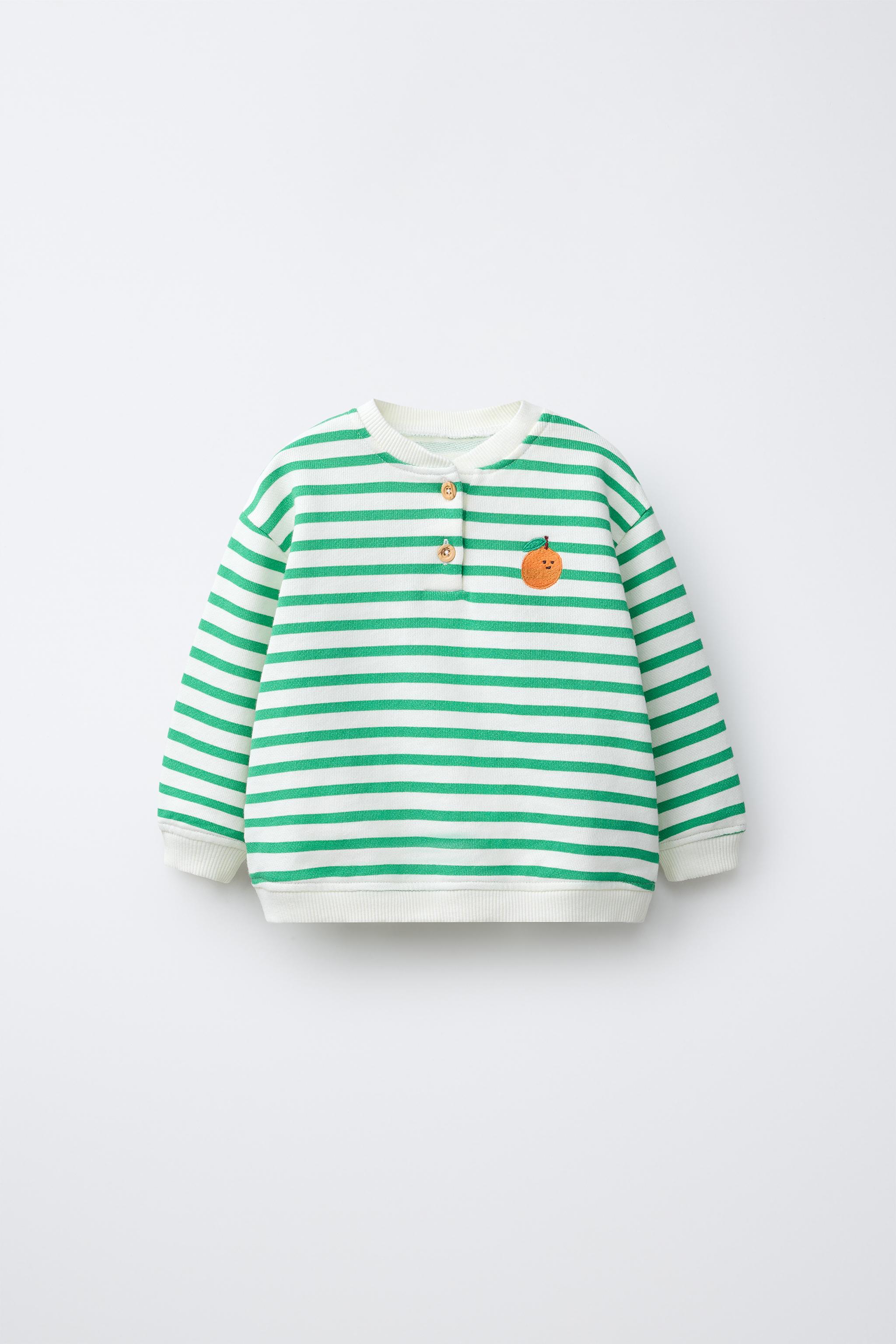 SWEAT BRODERIE MANDARINE